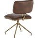 Virtu Bravo Cognac Swivel Dining Chair, Set Of 2
